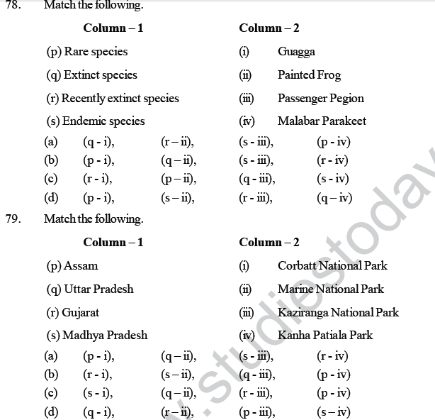 Biodiversity Mcq With Answers